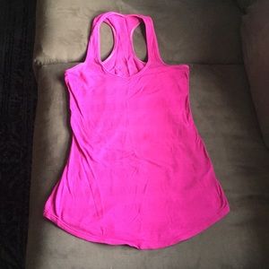 Hot pink Lululemon Cool Racerback Tank. Size 4.